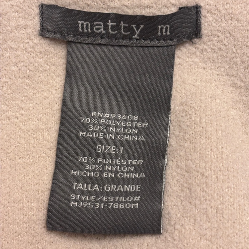Matty M Soft Moto Jacket Cream Beige Zip Front Size L Minimalist Clean Girl EUC - Picture 2 of 11